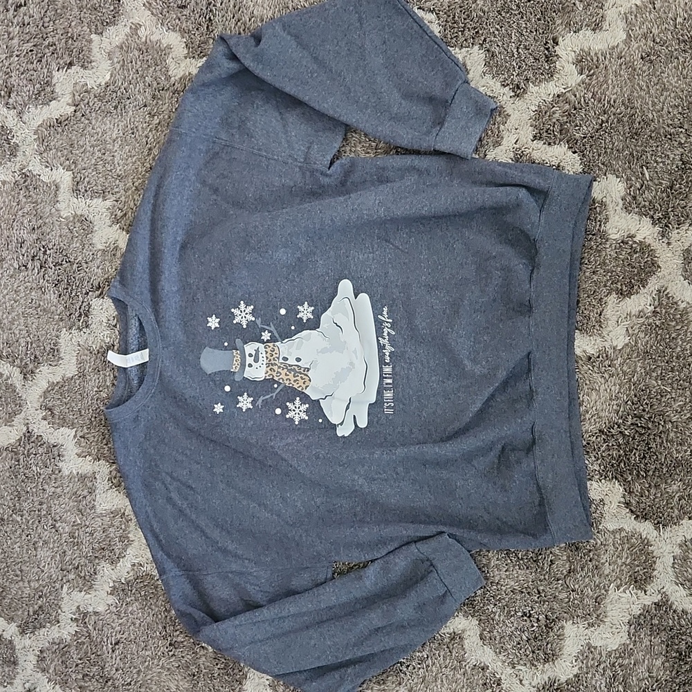 Women's Snowman Crewneck Sweatshirt Size 2XL